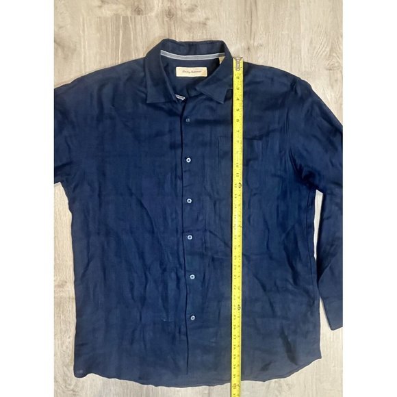 Tommy Bahama Men’s 100% Linen Long Sleeve Shirt Navy Size L - Picture 5 of 6